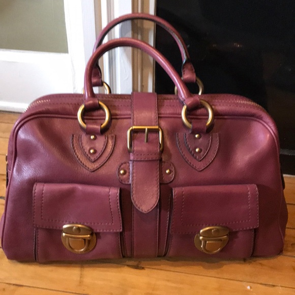 Authentic Marc Jacobs Handbag- Magenta Gold Detail - Picture 1 of 8